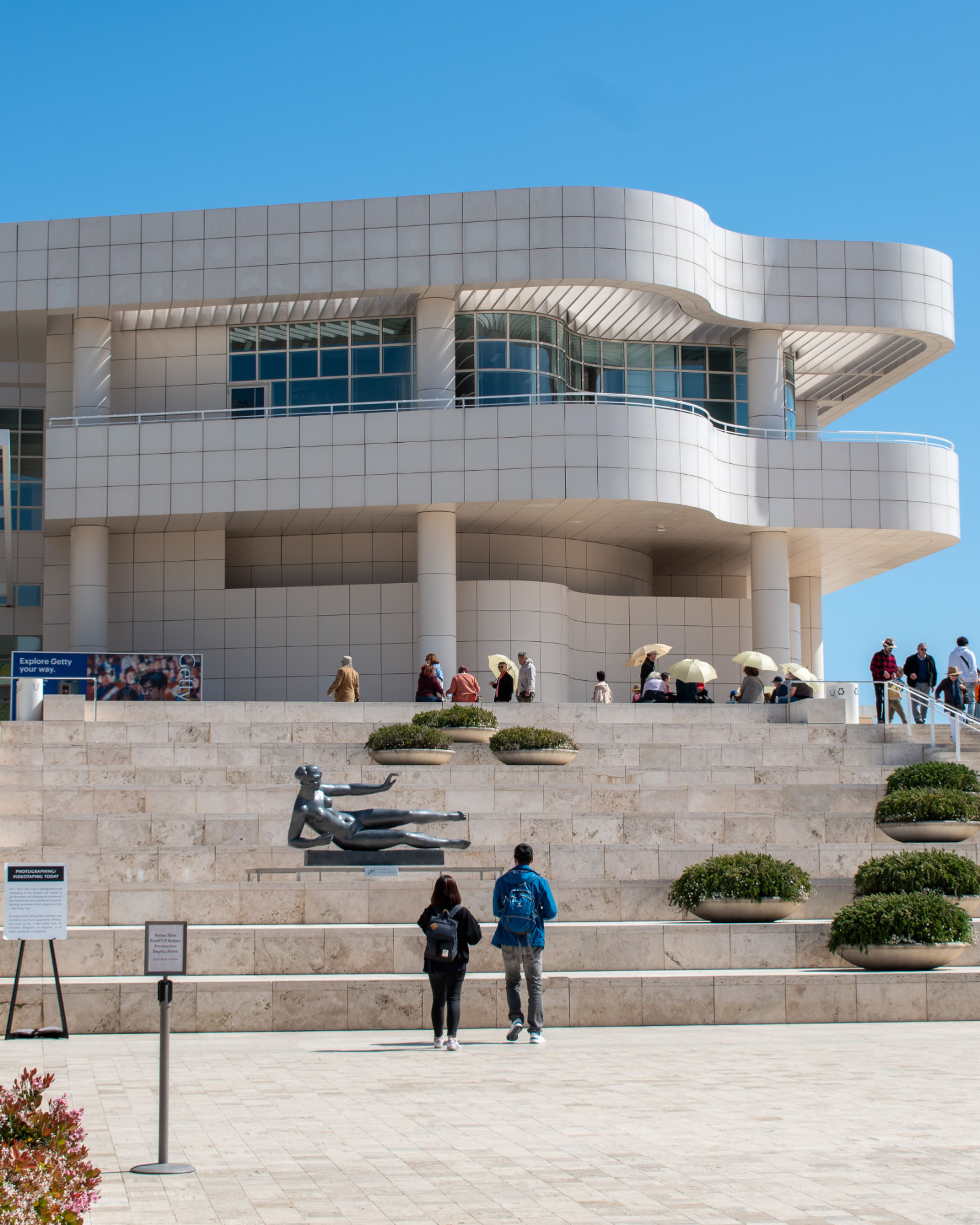 Getty Center architecture near Brentwood black car service