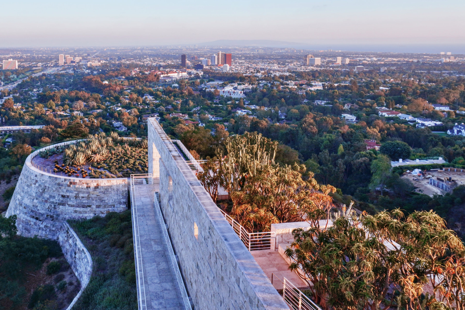 Los Angeles skyline view from the Getty near Brentwood black car service