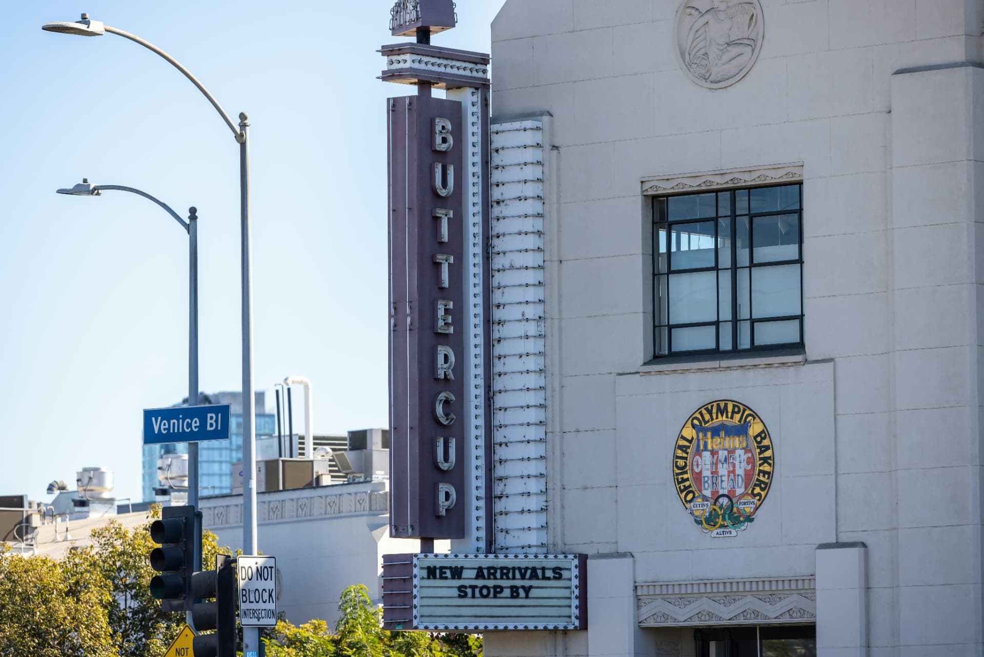 Buttercup marquee on Venice Boulevard in Culver City