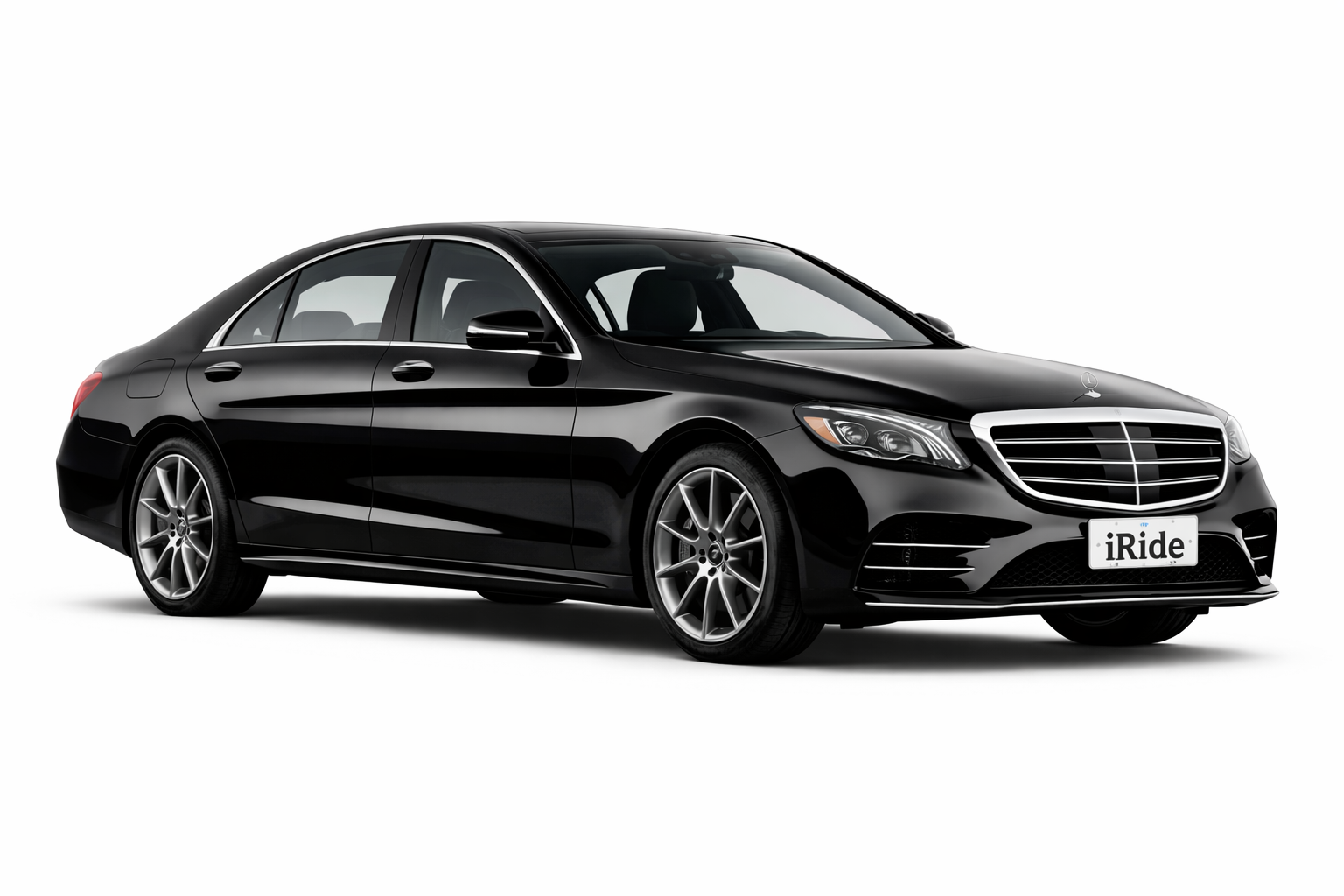 Black luxury sedan meeting the iRide360 partner fleet standard