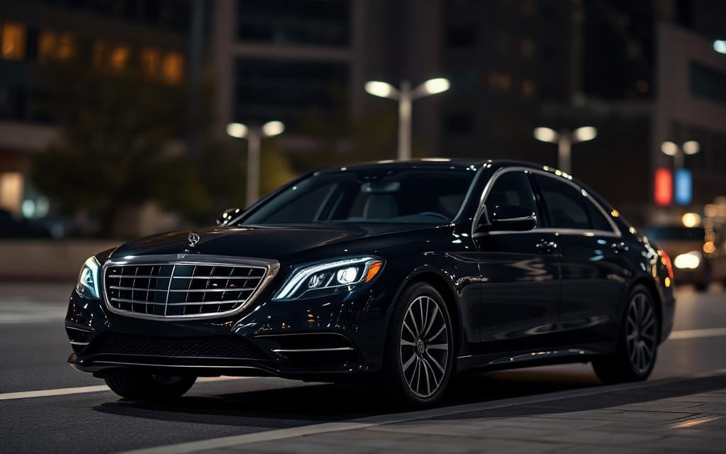 Black executive sedan for private LAX to Beverly Hills car service